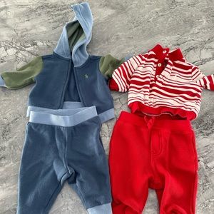 Two Ralph Lauren 3month sweatsuits